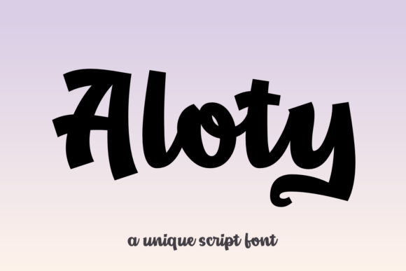 Aloty Font Review: Bold Script for Creative Designs