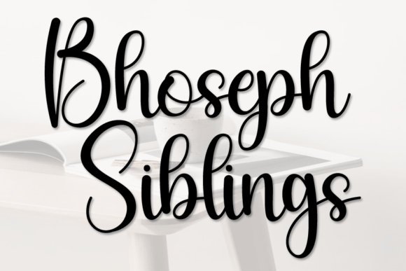 Bhoseph Siblings: A Handwritten Script for Editorial Design