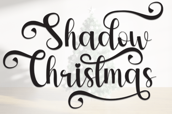 Christmas Shadow Font for Elegant Holiday Design