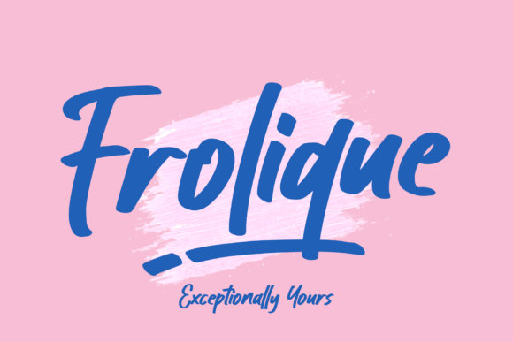 Frolique: A Playful Script Font for Makers