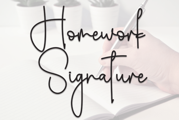 Homework Signature Font for Authentic Branding