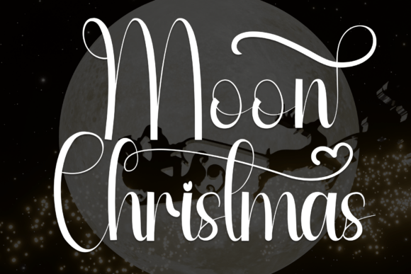 Moon Christmas Script Font for Holiday Crafts