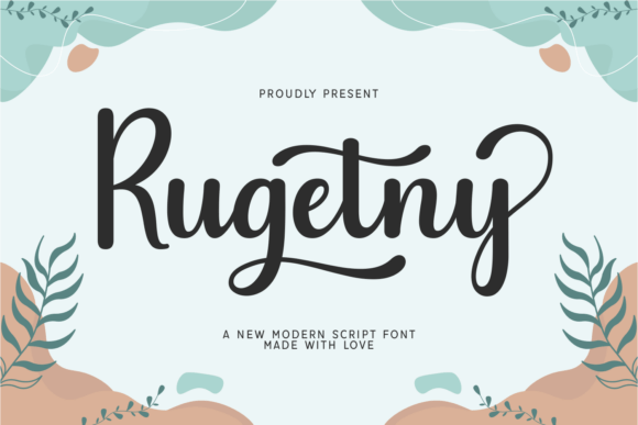 Rugetny: A Bold Script Font for Editorial Design