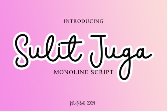Sulit Juga: A Refined Script Handwritten Typeface
