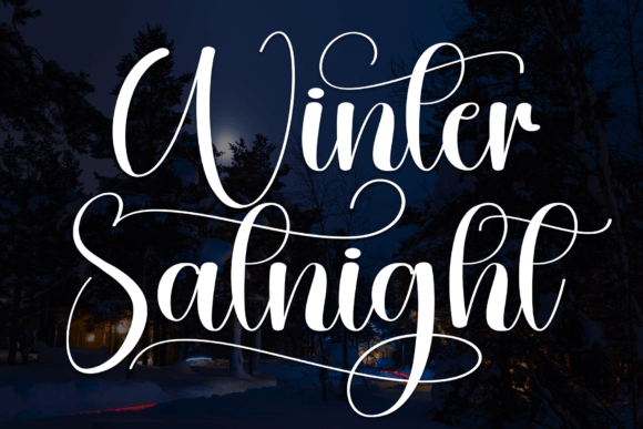 Winter Satnight Script Font for Handmade Brands